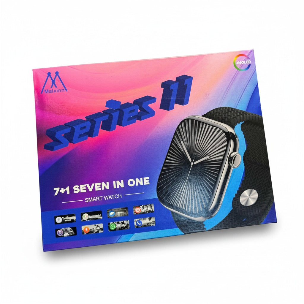 SERIES 11 Smart Watch (7+1 Strap Collection) – Sleek Design, Seamless Calling & All-Day Health Tracking