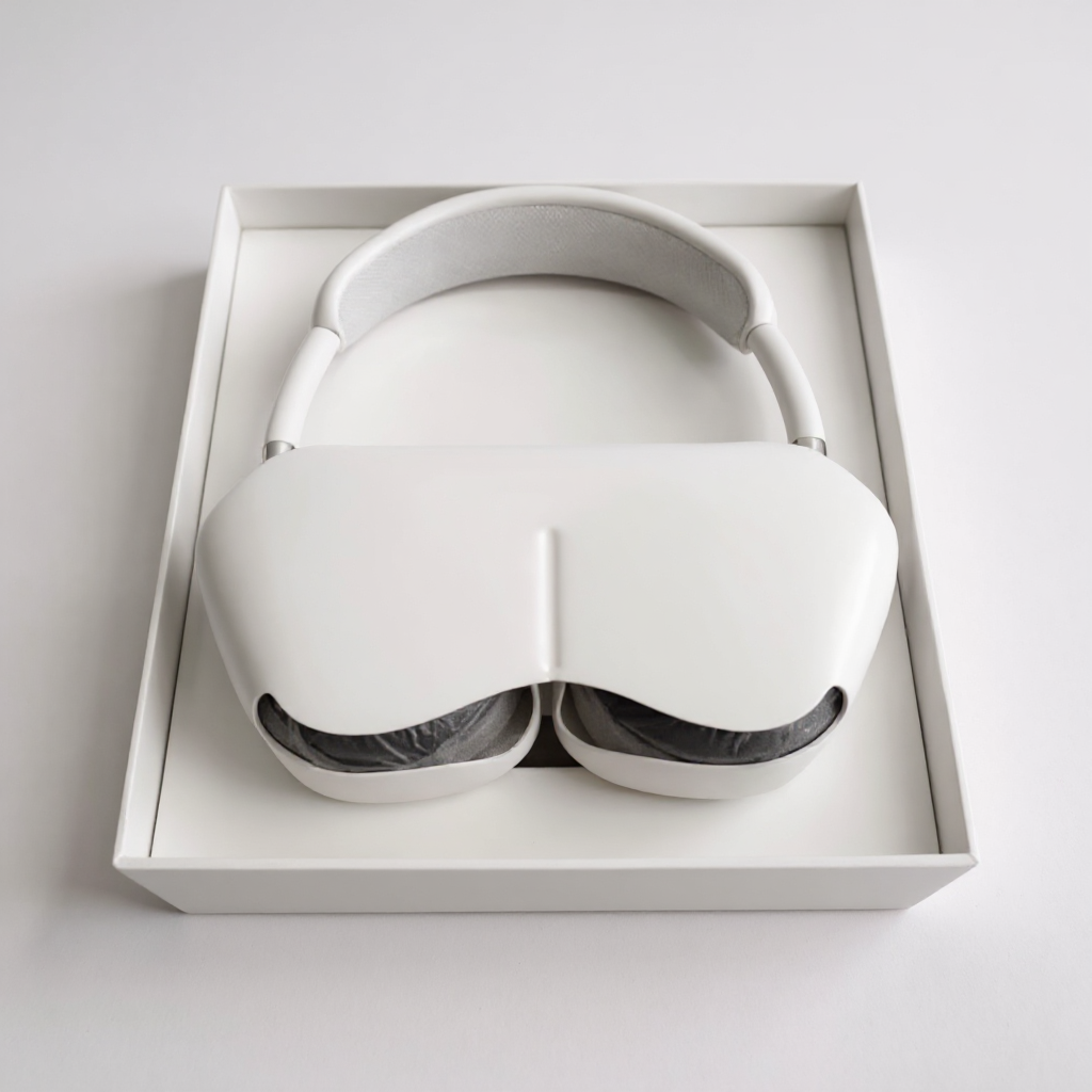 AuraPro Wireless Over-Ear Headphones – Arctic White Edition – Immersive ANC & Minimalist Luxury